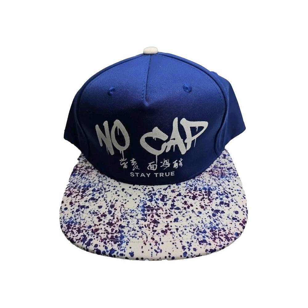 Blackjack No Cap Stay True Blue Purple White  Snapback Cap